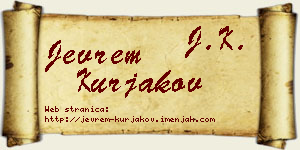 Jevrem Kurjakov vizit kartica